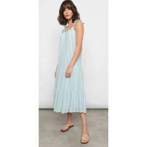 NWT Rails Juniper Mint Striped Capri Sleeveless Tiered Dress